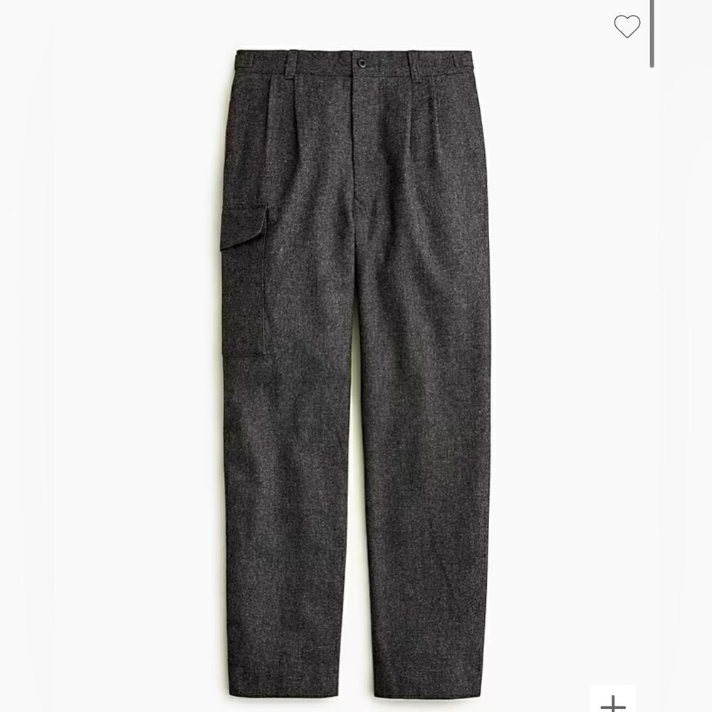 J.Crew Wool-blend pleated cargo pant
